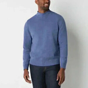 Nordstrom Merino Wool Blue Turtleneck Sweater